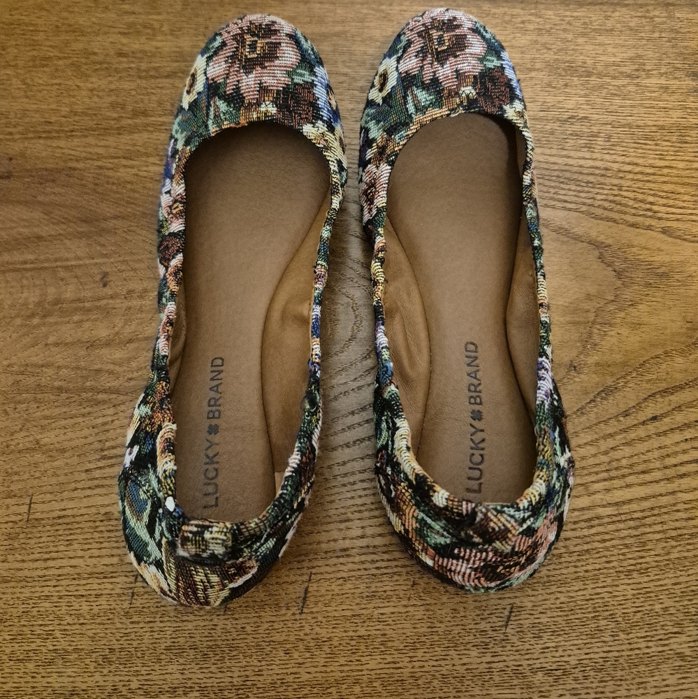 Lucky Brand Women's Floral Ballet Flats